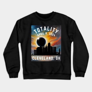 Eclipse April 8 2024 Cleveland Ohio Crewneck Sweatshirt